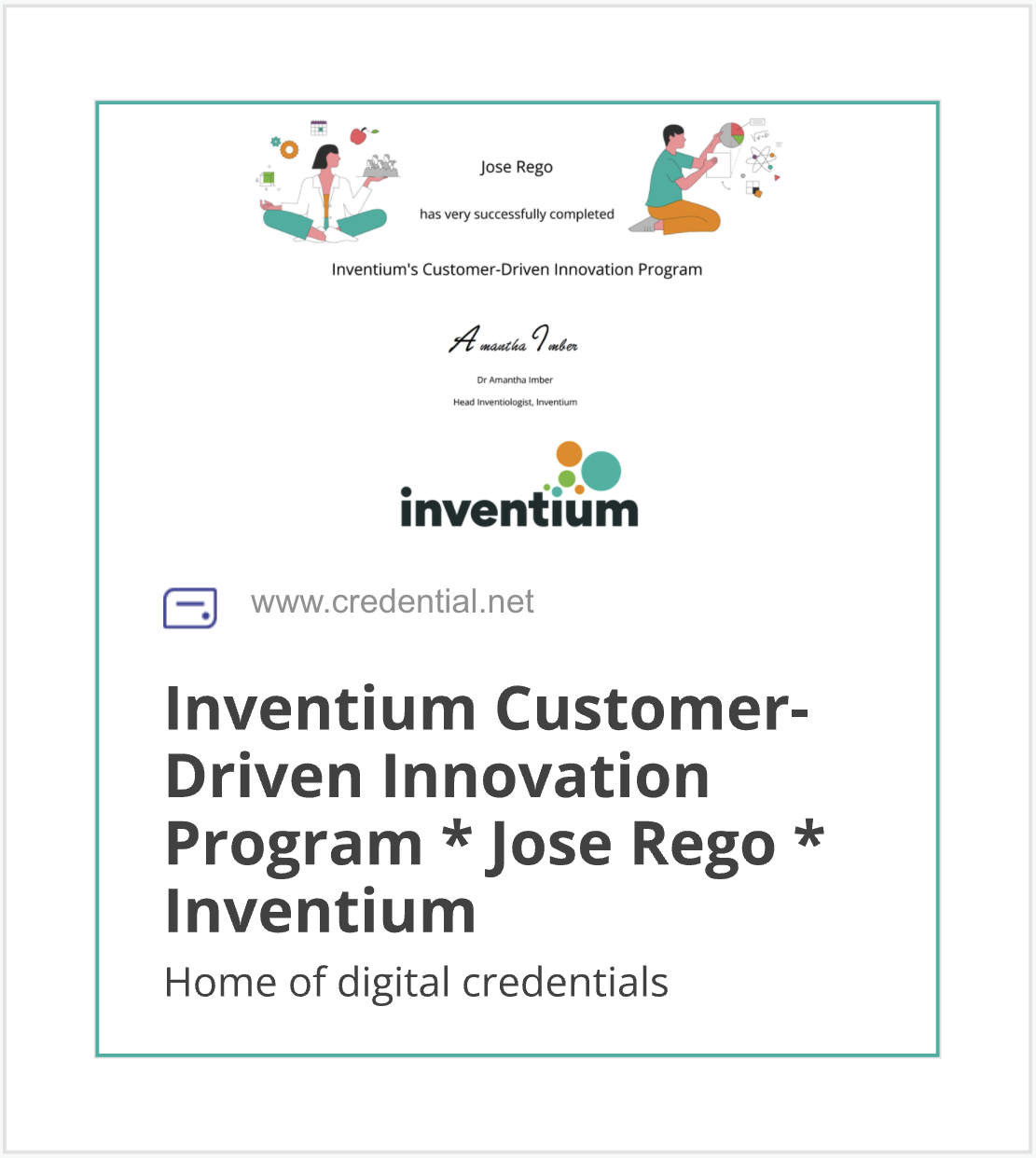 Inventium certification — Customer-Driven Innovation Program